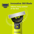 Philips OneBlade Original 360 Blade Heads, Compatible with all OneBlade and Pro Electric Shaver & Trimmers, Original from Philips, 3x One Blade, 12-Month Supply (QP430/50)