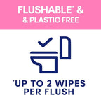 Andrex Fresh & Sensitive Hygiene Wipes, 12 Pack; Flushable Moist Toilet Tissue, Hypoallergenic and Fragrance Free Wet Wipes for Sensitive Skin (30 Sheets x 12 Packs), FSC Certified