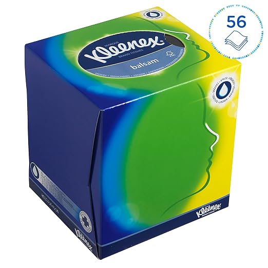 Kleenex Balsam Tissues with Aloe Vera and Vitamin E Cube Box
