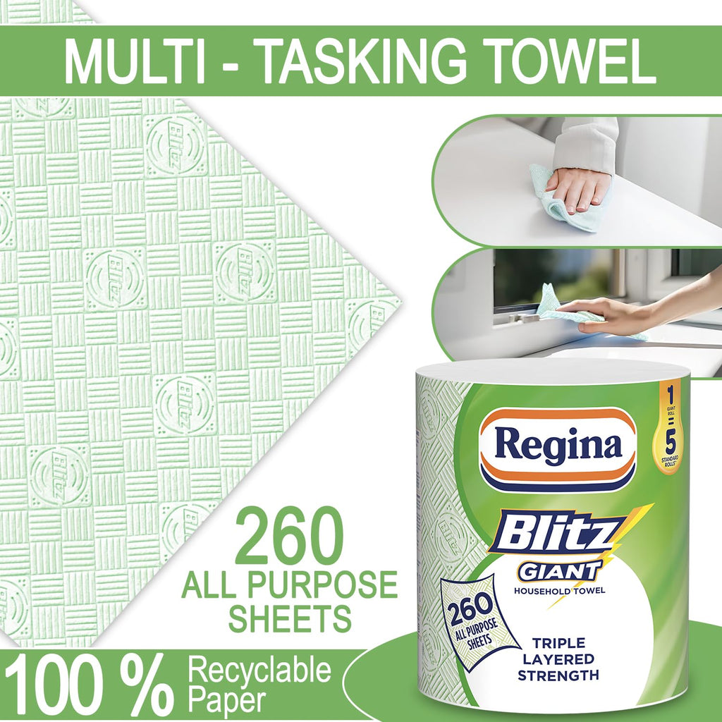 Regina Blitz Giant Kitchen Roll 260 All Purpose Sheets