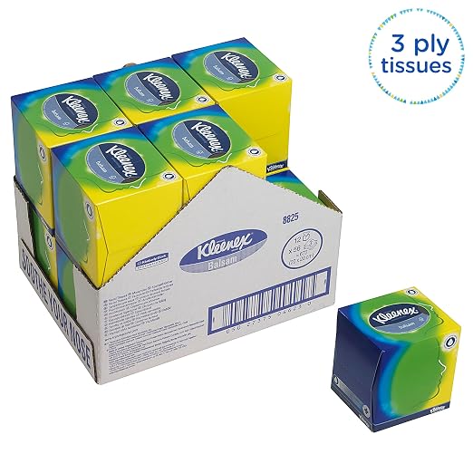Kleenex Balsam Tissues with Aloe Vera and Vitamin E Cube Box