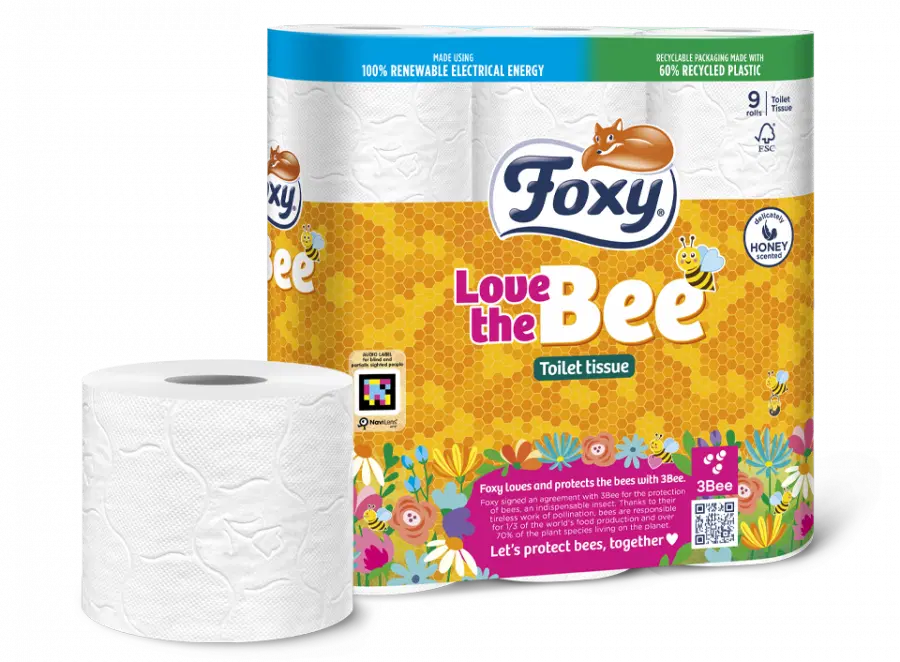 Foxy Love The Bee 2 Ply Toilet Roll