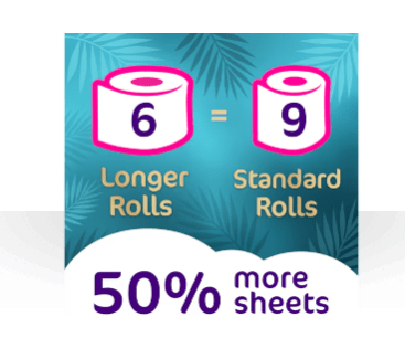 Cushelle Quilted Coconut Toilet Roll 50% More Sheets