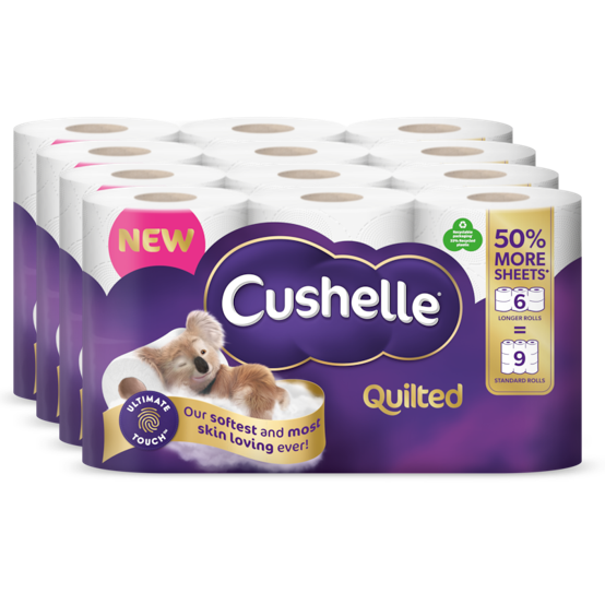 Cushelle Quilted Toilet Roll 50% More Sheets