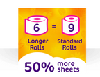 Cushelle Quilted Sunshine & Daisy Toilet Roll 50% More Sheets