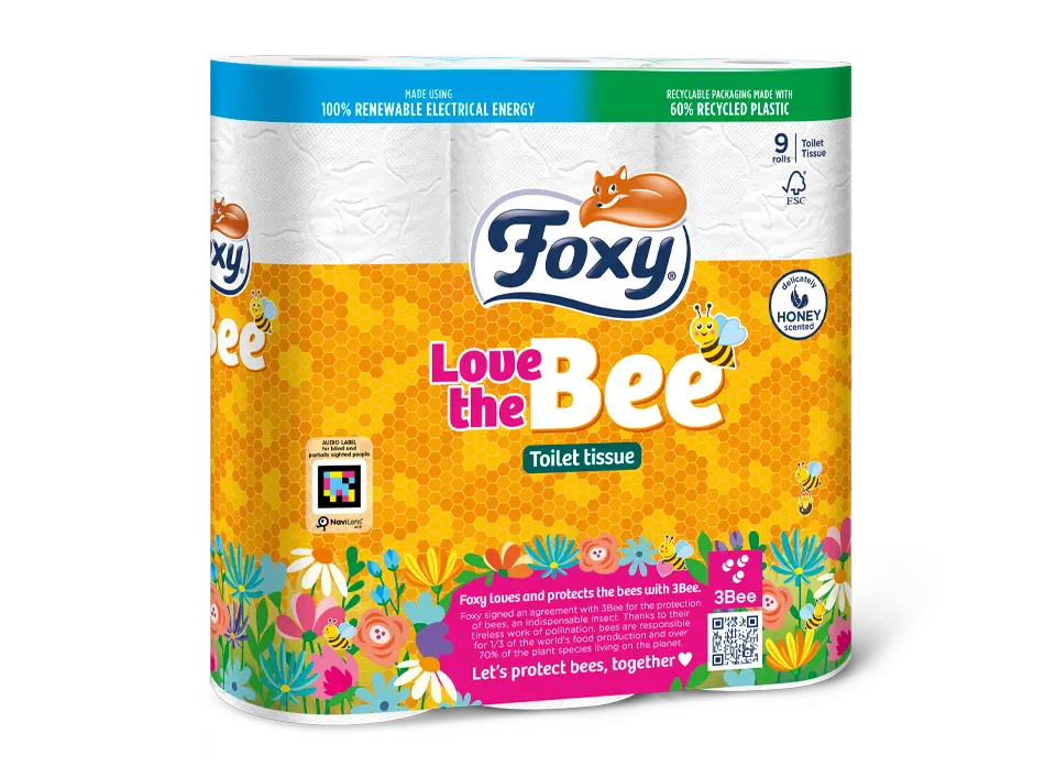 Foxy Love The Bee 2 Ply Toilet Roll