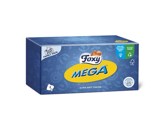 Foxy Mega Facial Tissue 2PLY