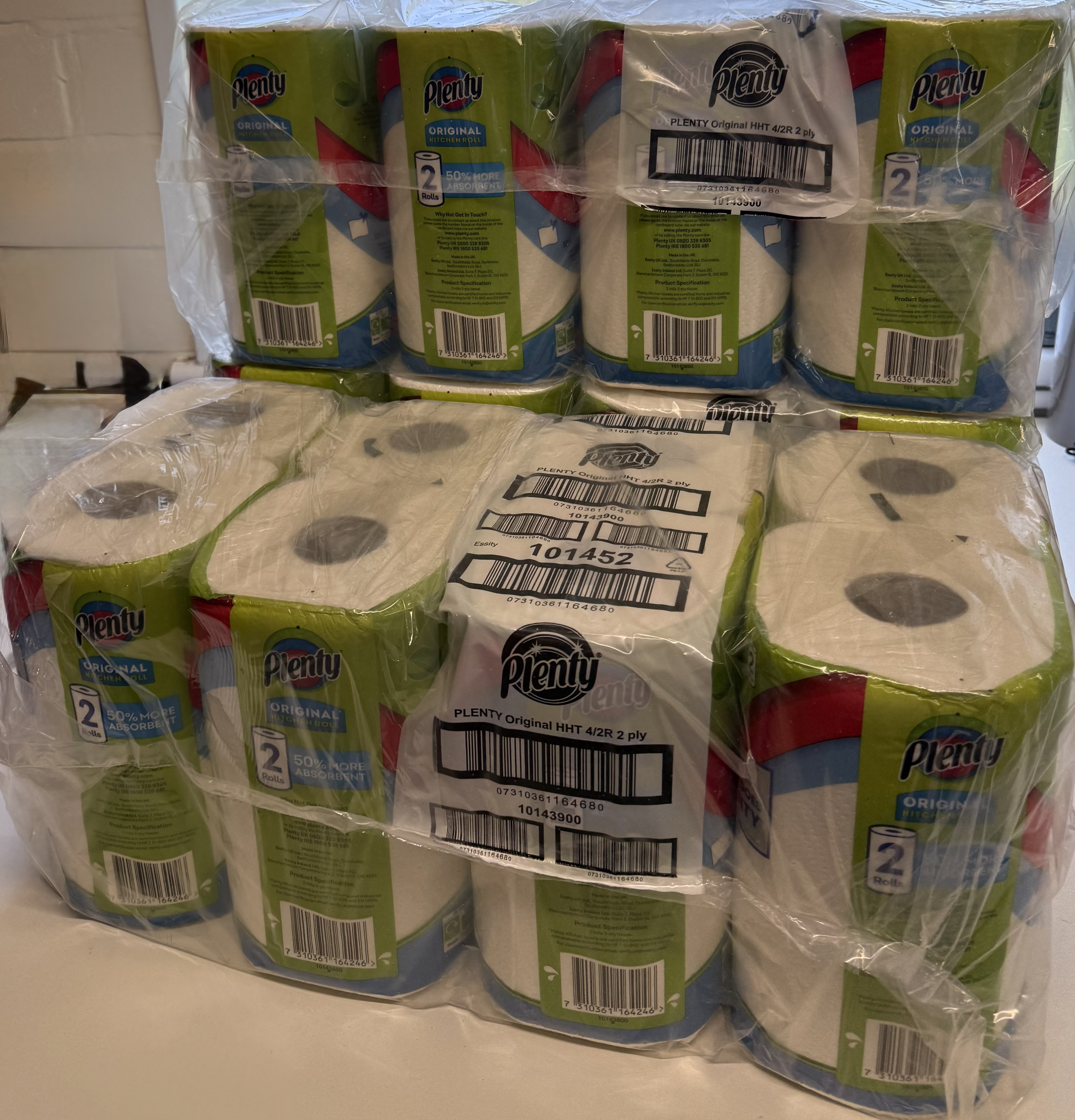 Plenty Original Kitchen Roll 4 Packs of 2 Packs (8 Rolls Per Case) Subscription Package - Image 5
