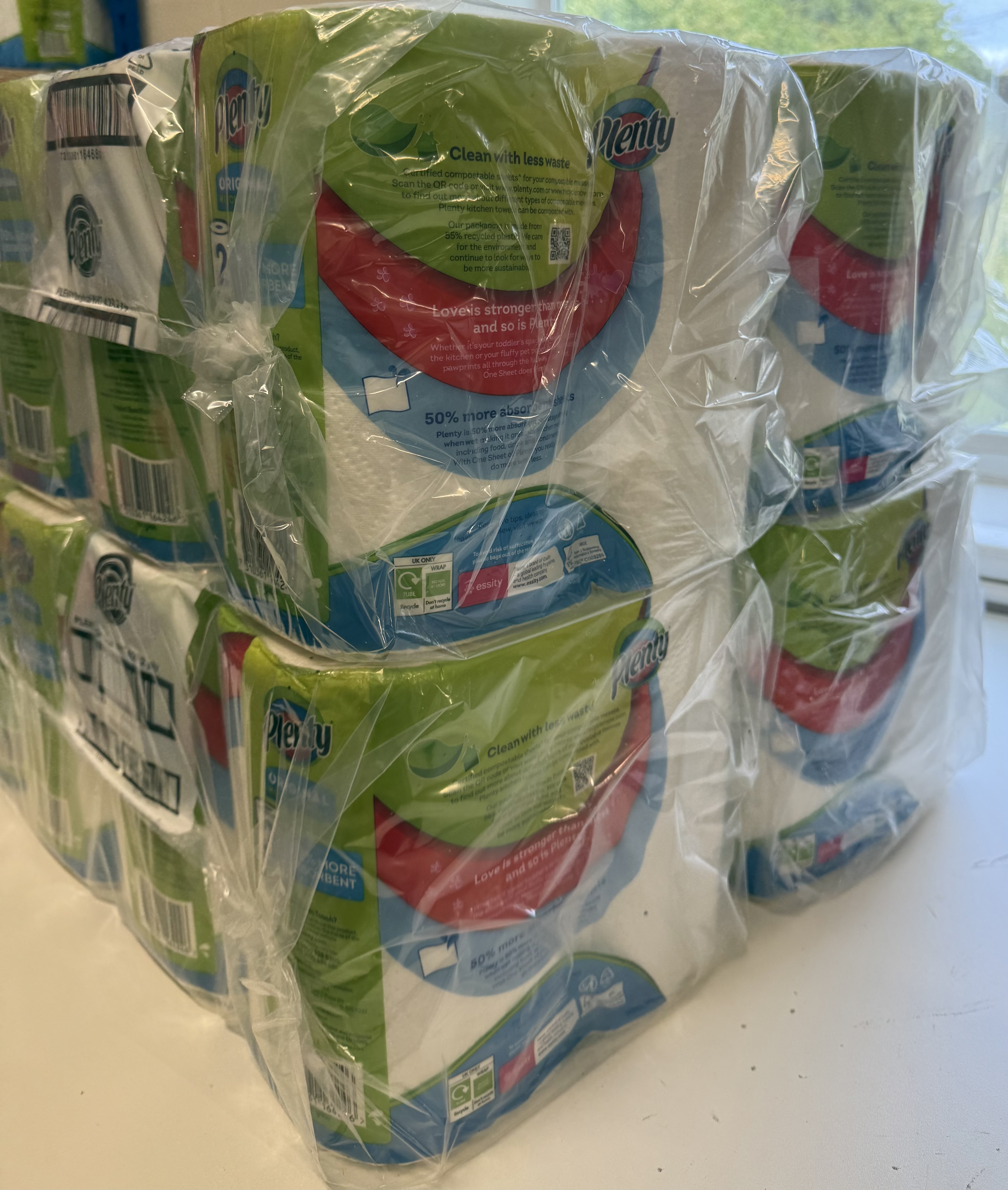 Plenty Original Kitchen Roll 4 Packs of 2 Packs (8 Rolls Per Case) Subscription Package - Image 6